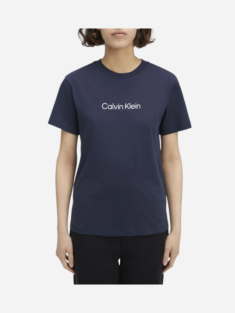 Koszulka damska bawełniana Calvin Klein K20K205448-CEF S Ciemnogranatowa (8720639971749) - obraz 1