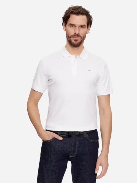 Поло чоловіче Calvin Klein K10K111657-YAF XL Біле (8720107792975) - зображення 1