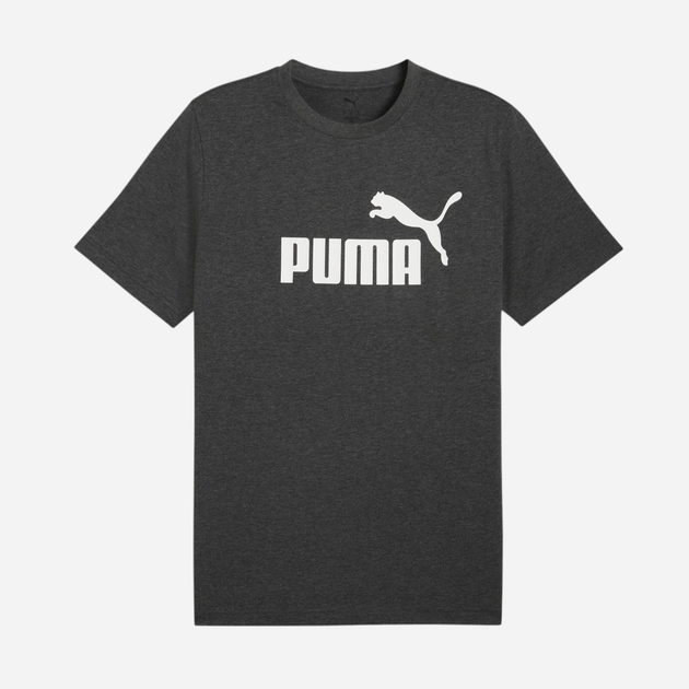 Koszulka męska Puma Ess No.1 Logo Heather Tee 68255007 L Ciemnoszara (4067983316760) - obraz 4