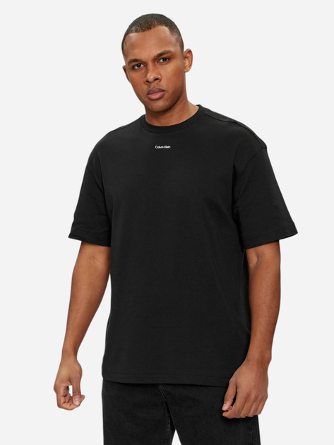 Футболка бавовняна чоловіча Calvin Klein K10K112487-BEH M Чорна (8720109243178) - зображення 1