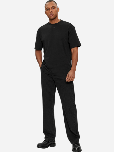 Футболка бавовняна чоловіча Calvin Klein K10K112487-BEH 2XL Чорна (8720109243833) - зображення 3