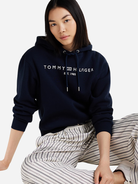 Худі жіноче Tommy Hilfiger WW0WW43598-C1G S Темно-синє (8720638385905) - зображення 4