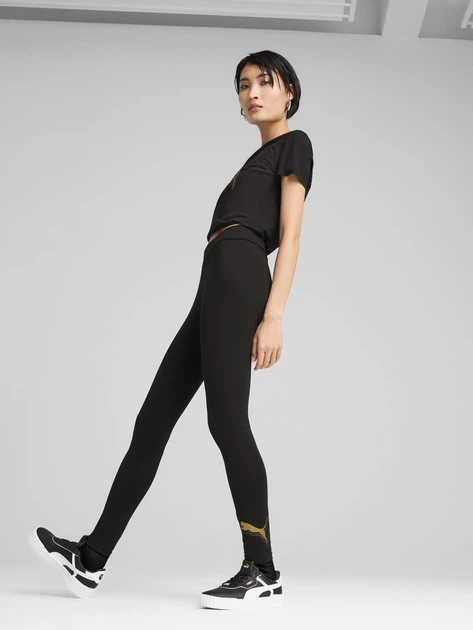 Спортивные леггинсы женские Puma Ess Metallic Leggings 68500051 M Черные (4067983498749) - изображение 3