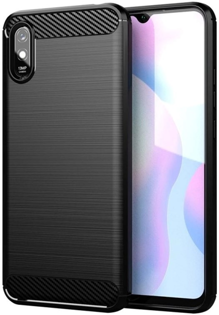 Etui plecki Winner Group Carbon do Xiaomi Redmi 9a Black (8591194097409) - obraz 1