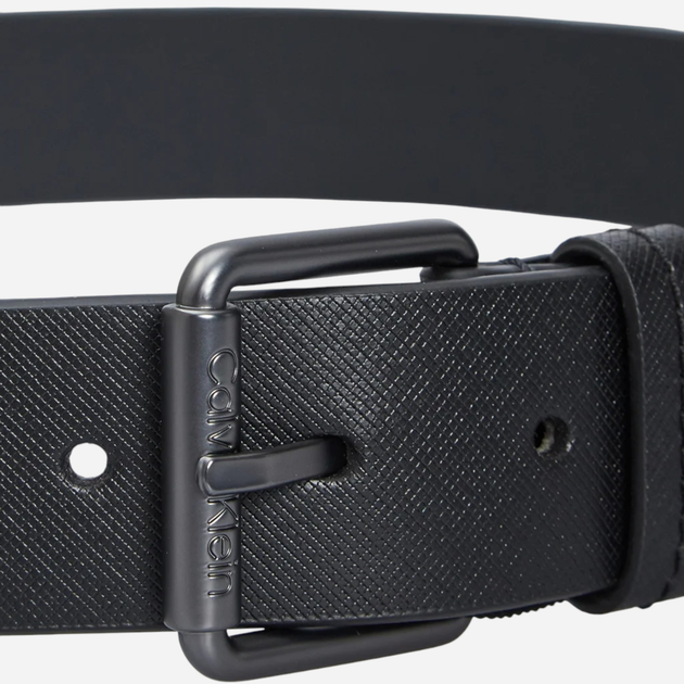 Ремінь чоловічий з натуральної шкіри Calvin Klein K50K512648-BEH 115 см Чорний (8721107053448) - зображення 3