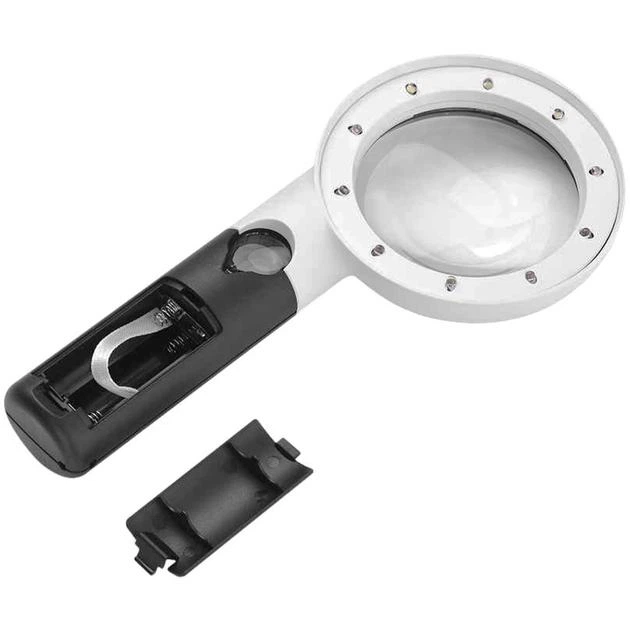 Ручна лампа лупа 75mm 5х та 20х кратне збільшення для ювелірів з LED підсвічуванням CH75-1ОL - Фото 3 Ручна лампа лупа 75mm 5х та 20х кратне збільшення для ювелірів з LED підсвічуванням CH75-1ОL - зображення 3