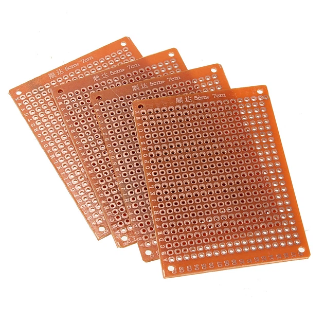 Монтажная макетная плата PCB 5x7см 430 отверстий - Фото 1 Монтажная макетная плата PCB 5x7см 430 отверстий - изображение 1
