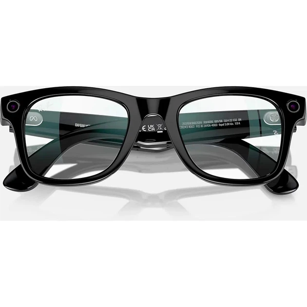 Смарт-окуляри Ray-Ban Meta Wayfarer Shiny Black Frame Clear Lenses (RW4006 601/SB 50-22) - Фото 3 Смарт-окуляри Ray-Ban Meta Wayfarer Shiny Black Frame Clear Lenses (RW4006 601/SB 50-22) - зображення 3