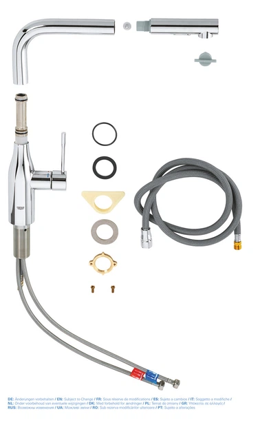 Змішувач для кухні з висувним виливом Grohe Essence New ( 30270000 ) 36498 - изображение 2