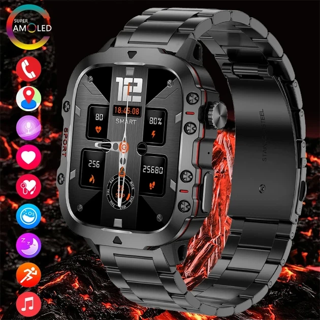 Смарт-годинник чоловічий Military Sports Fitness Tracker - зображення 8