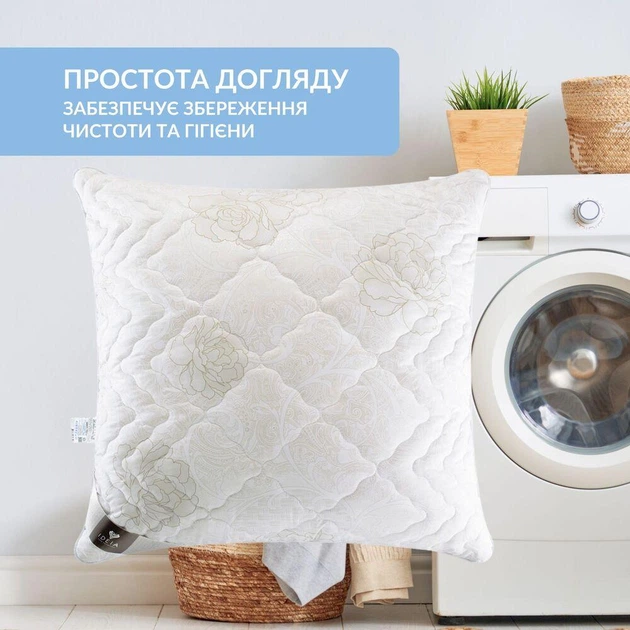 Подушка Air Dream Classic IDEIA 70х70 см два чехла с молнией, антиаллергенная розы - изображение 8