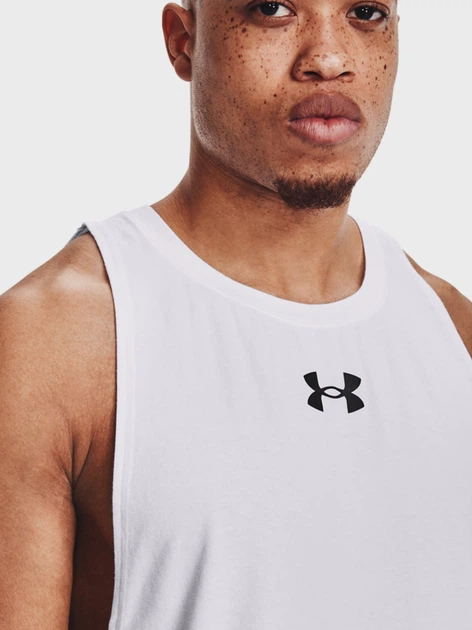 Спортивная майка мужская Under Armour Ua Zone Tank 1361901-100 XL Белая (194513877089) - Фото 4 Спортивная майка мужская Under Armour Ua Zone Tank 1361901-100 XL Белая (194513877089) - изображение 4