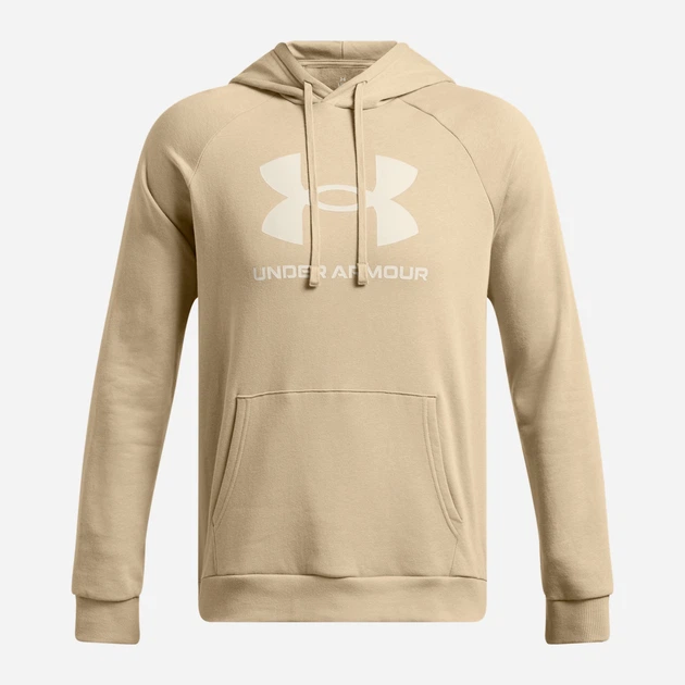 Худи утепленное мужское Under Armour Ua Rival Fleece Logo Hd 1379758-299 S Бежевое (197777222343) - изображение 4
