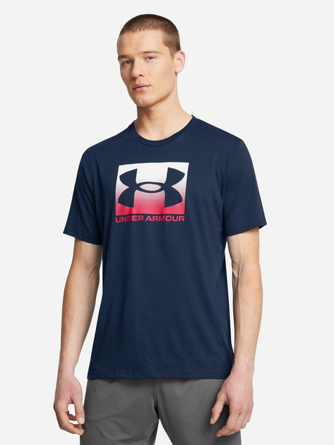 Футболка довга чоловіча Under Armour Ua M Boxed Sports Updated Ss 1386793-408 M Синя (197777401489) - зображення 1