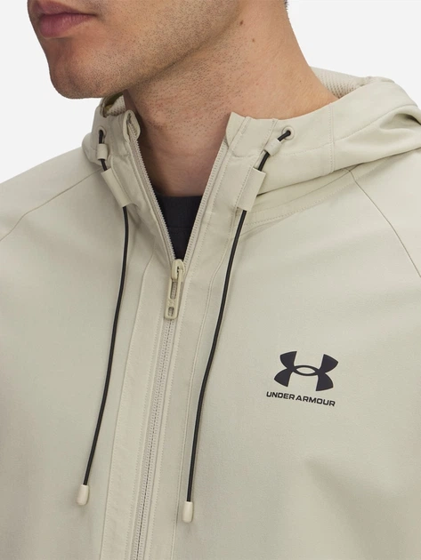 Спортивная ветровка мужская Under Armour Ua Stretch Wvn Windbreakereu 6003001-289 L Бежевая (197780761228) - изображение 3