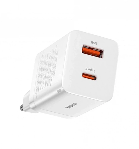 Зарядное устройство Baseus Super Si Pro Quick Charger Type-C + USB 30W CCSUPP-E02 - Фото 1 Зарядное устройство Baseus Super Si Pro Quick Charger Type-C + USB 30W CCSUPP-E02 - изображение 1