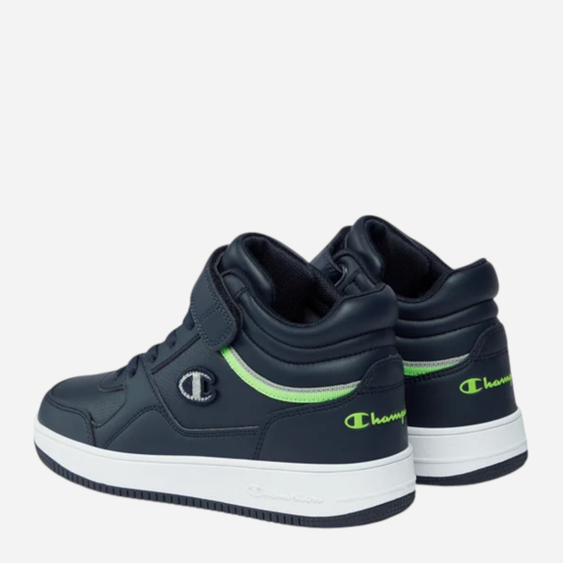Підліткові високі кросівки для хлопчика Champion Rebound Mid B Gs Mid Cut Shoe S32405-BS010 39 (6.5US) Темно-сині (8058132472747) - зображення 4