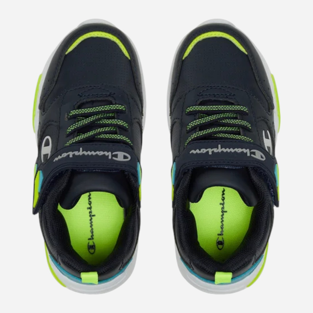 Buty sportowe młodzieżowe chłopięce z białą podeszwą Champion Low Cut Shoe Wave Pu B Ps S32818-BS501 35 (3US) Granatowe (8058132486188) - obraz 5