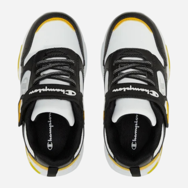 Підліткові кросівки для хлопчика Champion Low Cut Shoe Wave Pu B Ps S32818-WW003 35 (3US) Чорні (8058132486218) - зображення 4