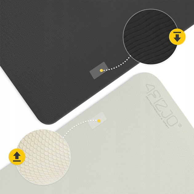 Коврик (мат) спортивный 4FIZJO TPE 180 x 60 x 1 см для йоги и фитнеса Grey/Black (P-5907739311931) - изображение 10