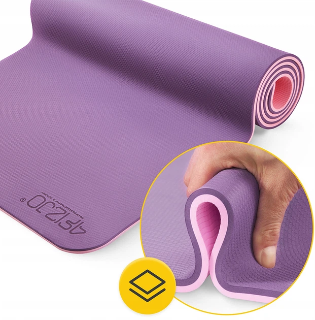 Коврик (мат) спортивный 4FIZJO TPE 180 x 60 x 1 см для йоги и фитнеса Violet/Pink (P-5907739316967) - изображение 11