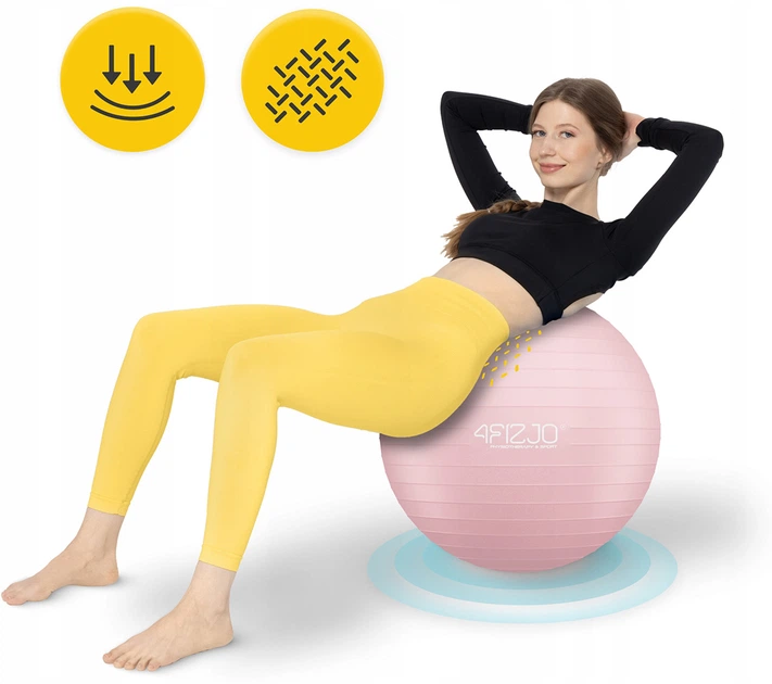 Мяч для фитнеса (фитбол) 4FIZJO 65 см Anti-Burst Pink (P-5907739317384) - Фото 10 Мяч для фитнеса (фитбол) 4FIZJO 65 см Anti-Burst Pink (P-5907739317384) - изображение 10