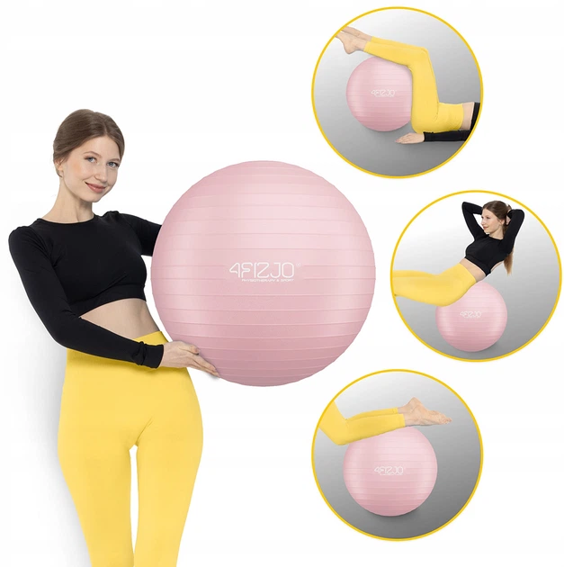 Мяч для фитнеса (фитбол) 4FIZJO 65 см Anti-Burst Pink (P-5907739317384) - Фото 11 Мяч для фитнеса (фитбол) 4FIZJO 65 см Anti-Burst Pink (P-5907739317384) - изображение 11