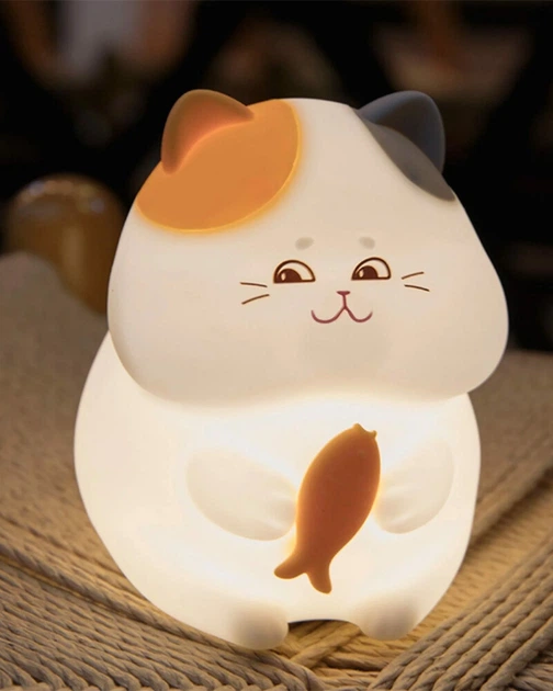 Нічник Котик, настільна лампа з акумулятором Goldlux 327642 Gatto Led 1x1W 3000K+RGB 59Lm IP20 (094605) - изображение 3