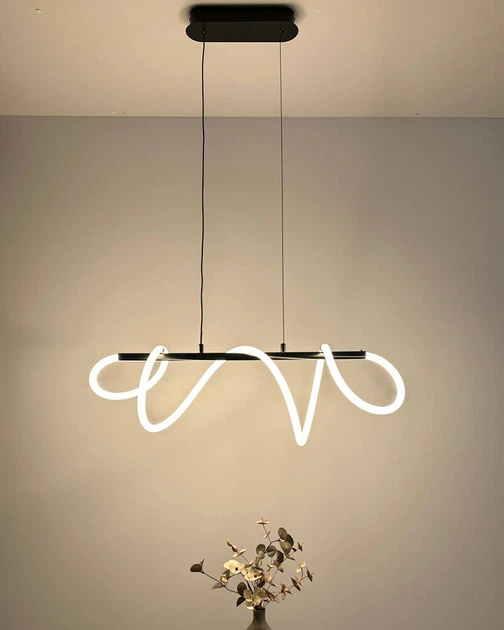 Підвісний світильник, люстра Goldlux 329080 Emma Led 1x38W 4000K 4450Lm IP20 Чорний (094745) - зображення 7