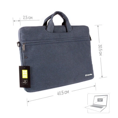 Сумка для ноутбука ColorWay 15.6" Casual Navy (CW-LBC156-NV) - Фото 11 Сумка для ноутбука ColorWay 15.6" Casual Navy (CW-LBC156-NV) - зображення 11