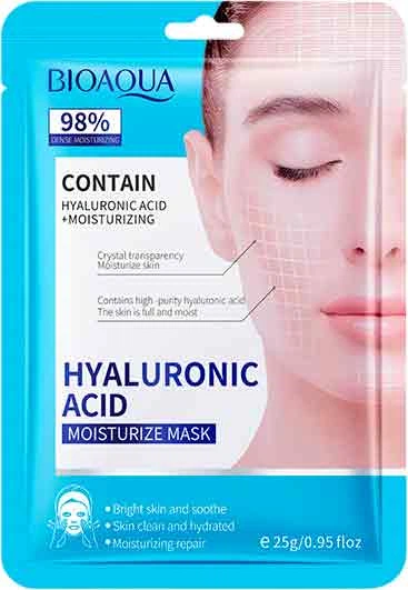 Комплект тканинних масок для обличчя Bioaqua Hyaluronic Acid Moisturize Mask з гіалуроновою кислотою 3 шт по 25 мл (4000000000365) - зображення 2