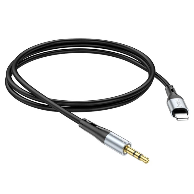 Аудіокабель HOCO UPA22 iP silicone digital audio conversion cable Black (6931474769473) - зображення 3