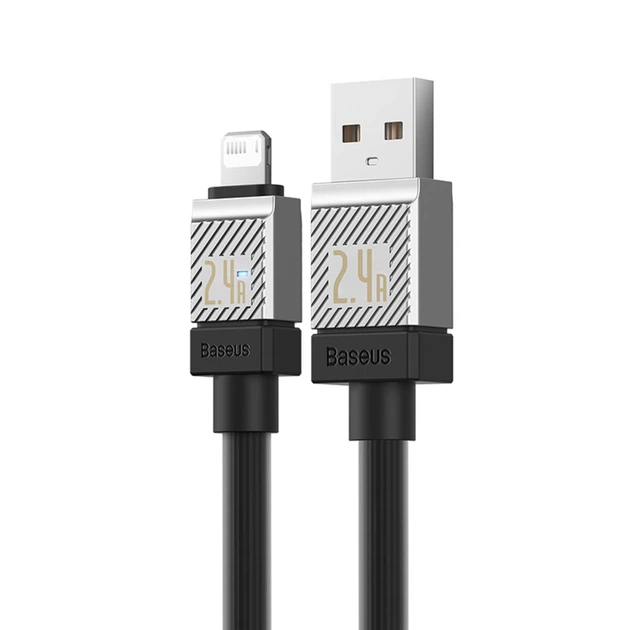 Кабель Baseus CoolPlay Series Fast Charging Cable USB to iP 2.4A 1m Black (CAKW000401) - изображение 4