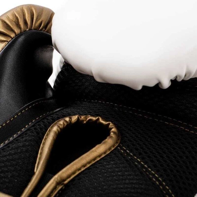 Боксерские перчатки Everlast POWERLOCK 2R TRAINING GLOVE белый, золотой 12 унций (P00003049) - изображение 3