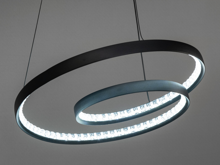 Подвесная LED люстра в коридор, цвет чёрный, 72W на 10м2 7536-500BK-LS - изображение 2