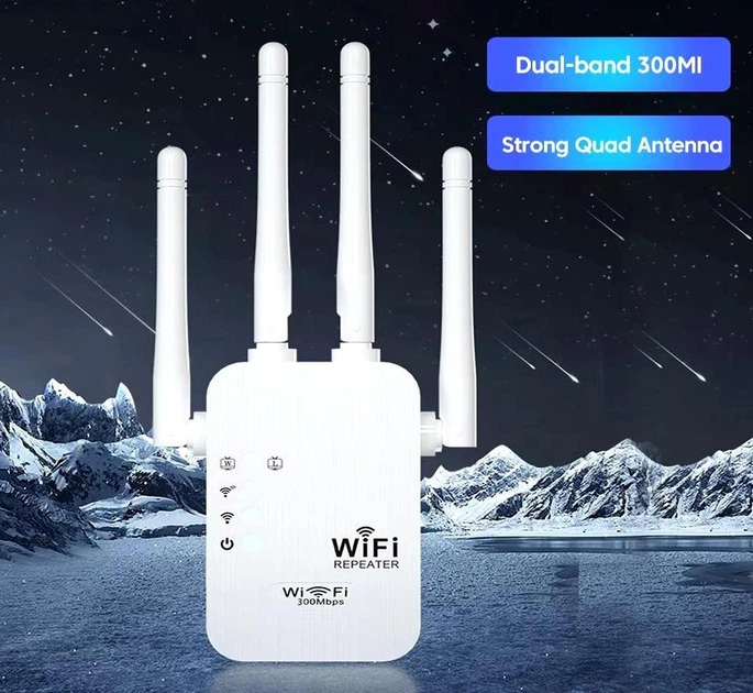 Підсилювач WI-FI сигналу репітер ретранслятор Wireless Repeater білий - Фото 2 Підсилювач WI-FI сигналу репітер ретранслятор Wireless Repeater білий - зображення 2