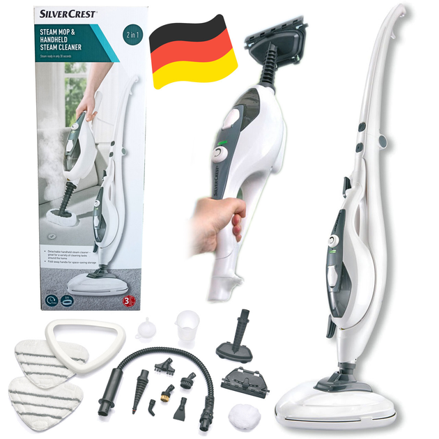 Пароочиститель, паровая швабра SilverCrest SDM 1500 D3 2в1 (1500 Вт ...