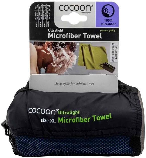 Рушник з мікрофібри Cocoon Ultralight швидковисихаючий 150 x 80 см XL Fjord Blue (0799696107765) - зображення 4