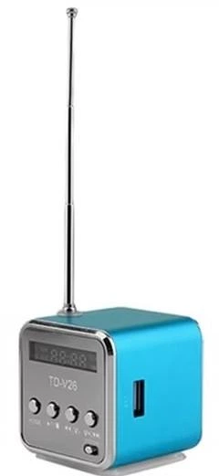 Портативна колонка Success з FM-радіо, Bluetooth, micro SD/TF/USB, RGB-підсвічування, TD-V26, синя - зображення 2