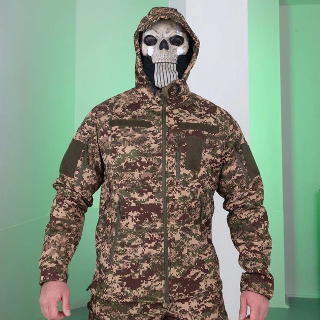 Тактическая куртка с капюшоном Softshell Striker хищник размер M - изображение 2