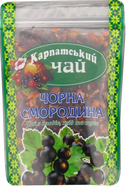 Чай Карпатський Чорна смородина 100г - Фото 1 Чай Карпатський Чорна смородина 100г - изображение 1