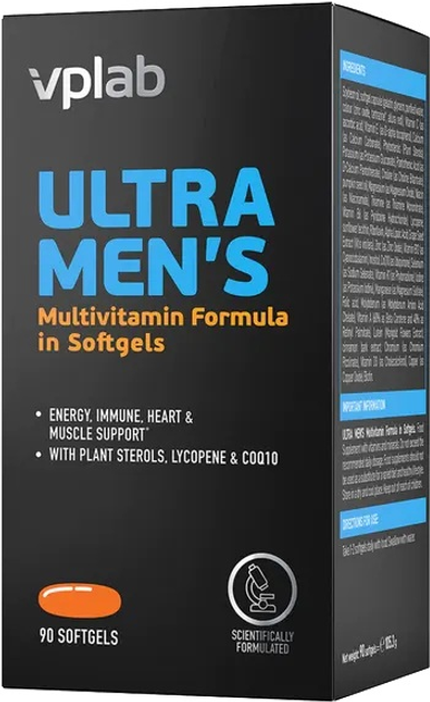 Multiwitaminy dla mężczyzn VPLab Ultra Men's Multivitamin Formula Softgels 90 kapsułek (5060730362217) - obraz 1