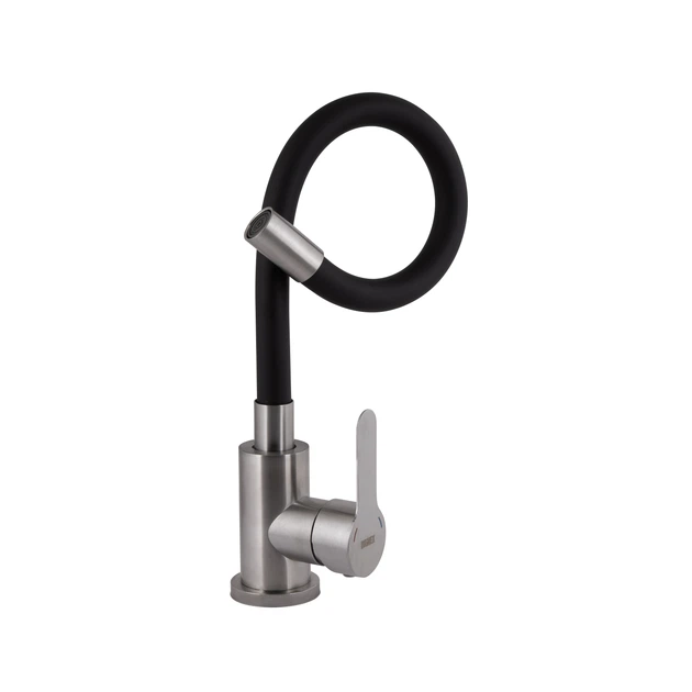 Смеситель для кухни Brinex Pure 015F3 с гибким изливом Nickel/Black BRIPUR015F3NKB - изображение 3