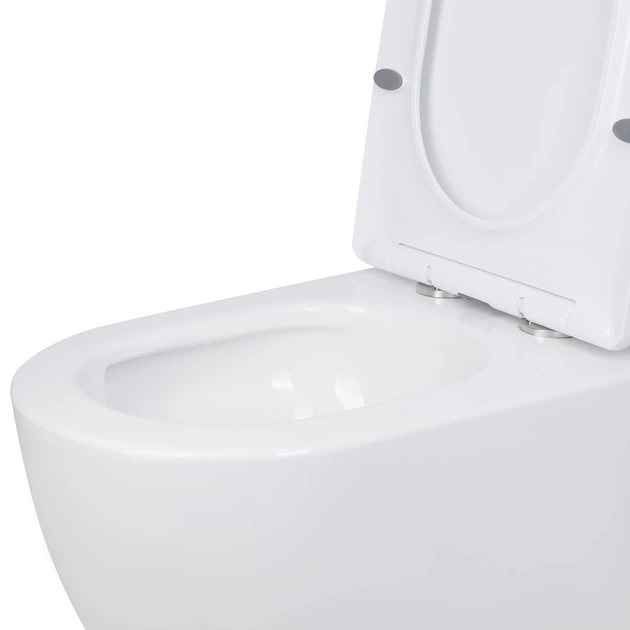 Унитаз напольный Qtap Jay Ultra Quiet с сидением Soft-close 640x360x835 мм QT07222175TW White - изображение 5