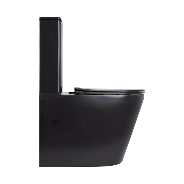 Унітаз для підлоги Qtap Scorpio Ultra Quiet безободковий з сидінням Soft-Close MATT BLACK QT14226088AMB - зображення 3