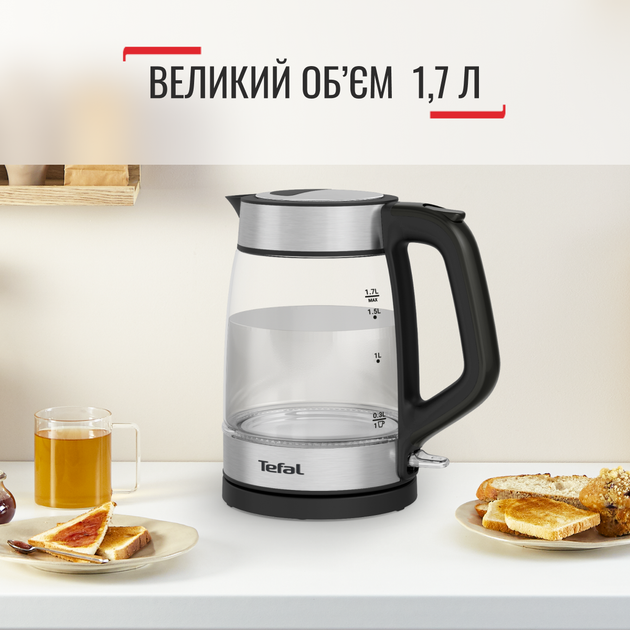 Электрочайник Tefal Glass Kettle KI605830 - изображение 7