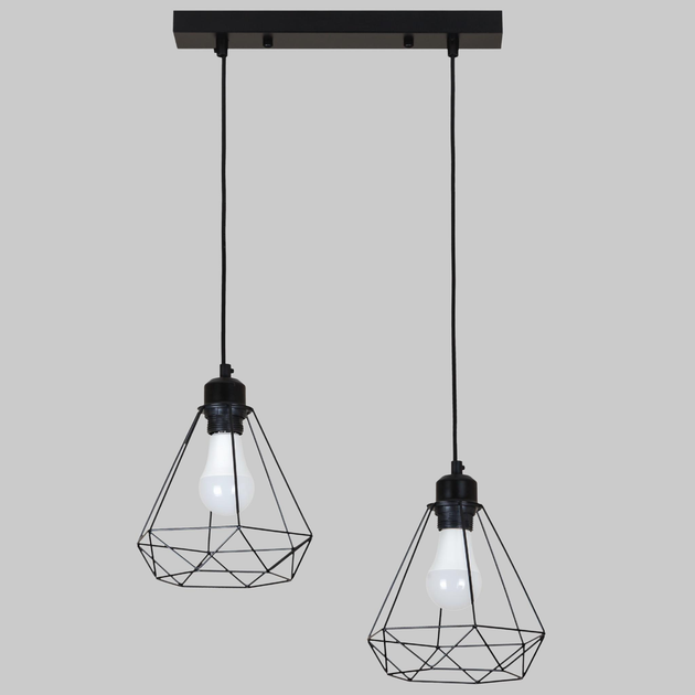 Чёрная люстра в стиле лофт "Modern Loft Light" (52-2019F-2 BK+BK (350)) - изображение 1