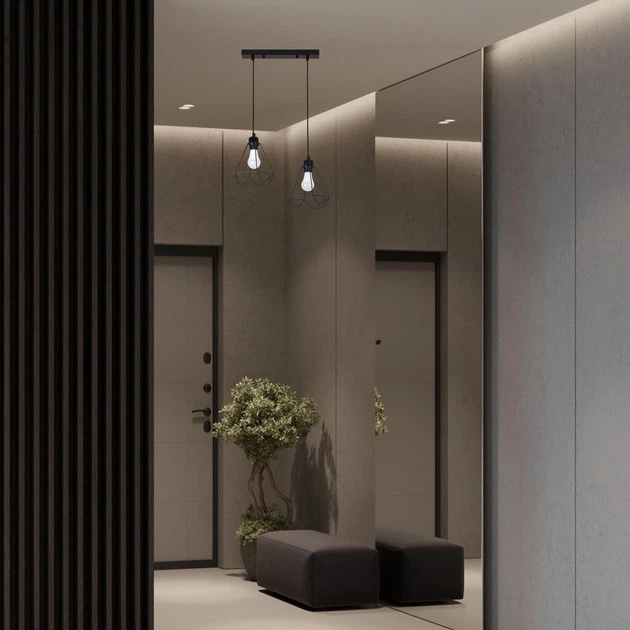 Чёрная люстра в стиле лофт "Modern Loft Light" (52-2019F-2 BK+BK (350)) - Фото 5 Чёрная люстра в стиле лофт "Modern Loft Light" (52-2019F-2 BK+BK (350)) - изображение 5