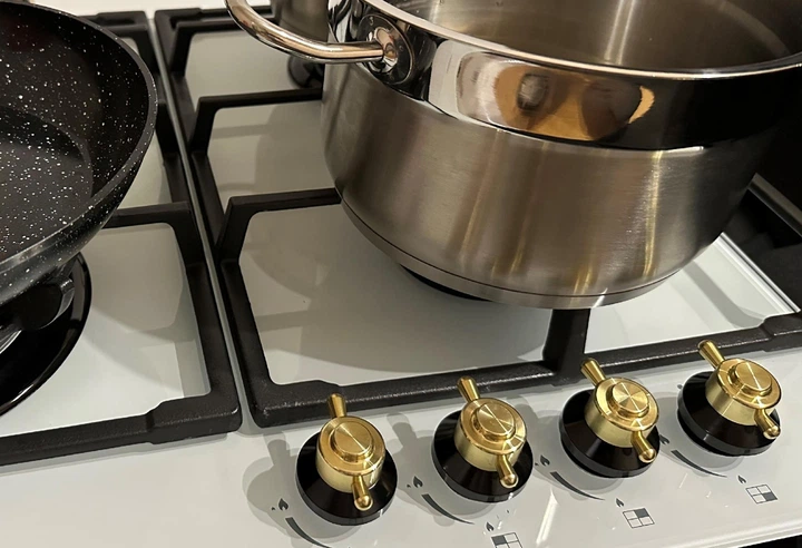 Ручки Золото 4 шт для варильної поверхні металева Barocco style 4 Gold, золото + підходять до будь-якої поверхні - зображення 4