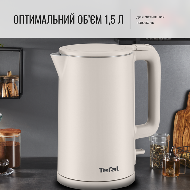 Электрочайник Tefal Thermo Protect KO140BE0 beige - Фото 4 Электрочайник Tefal Thermo Protect KO140BE0 beige - изображение 4